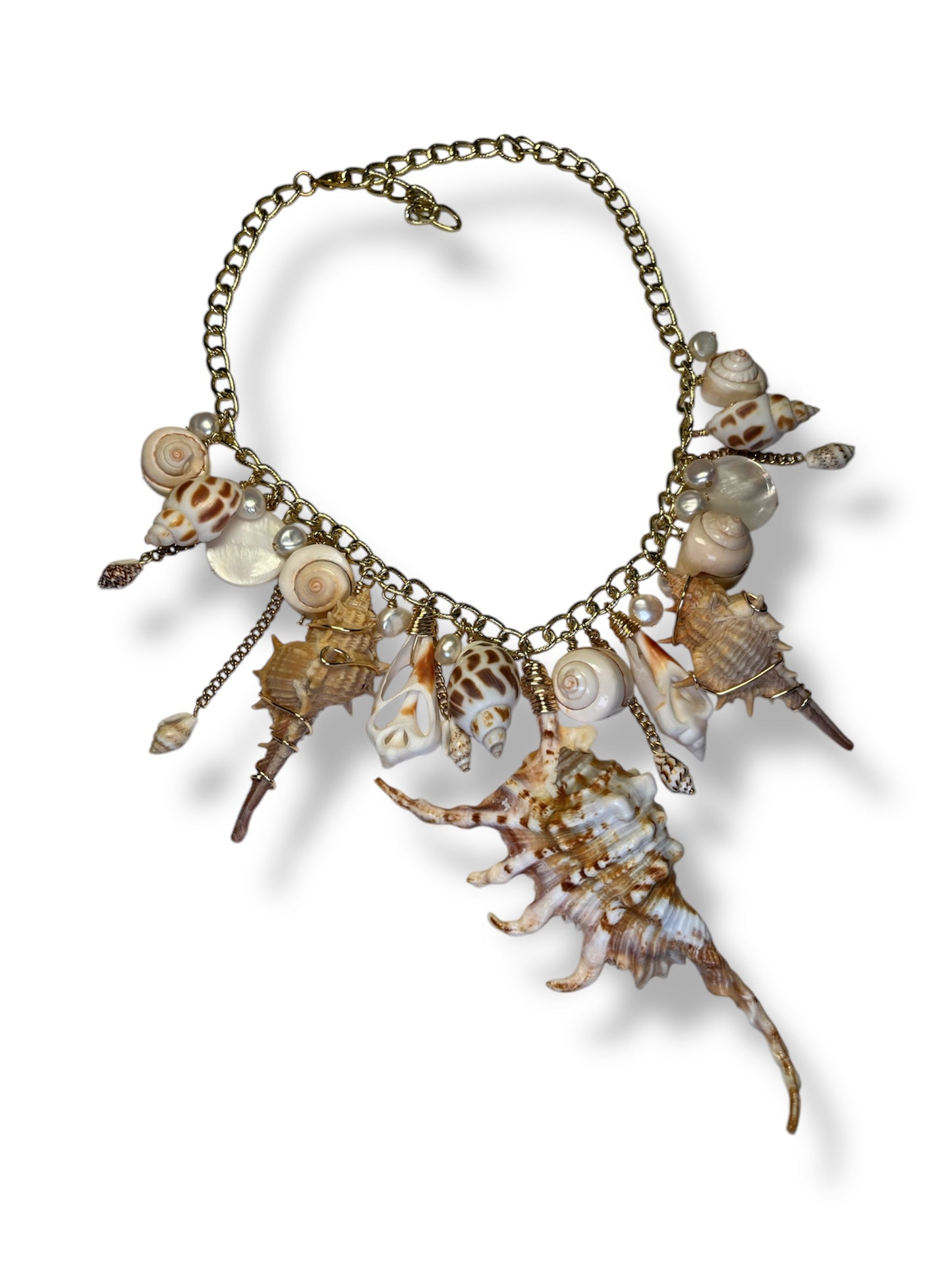 Spiked Mermaid Charm Necklace