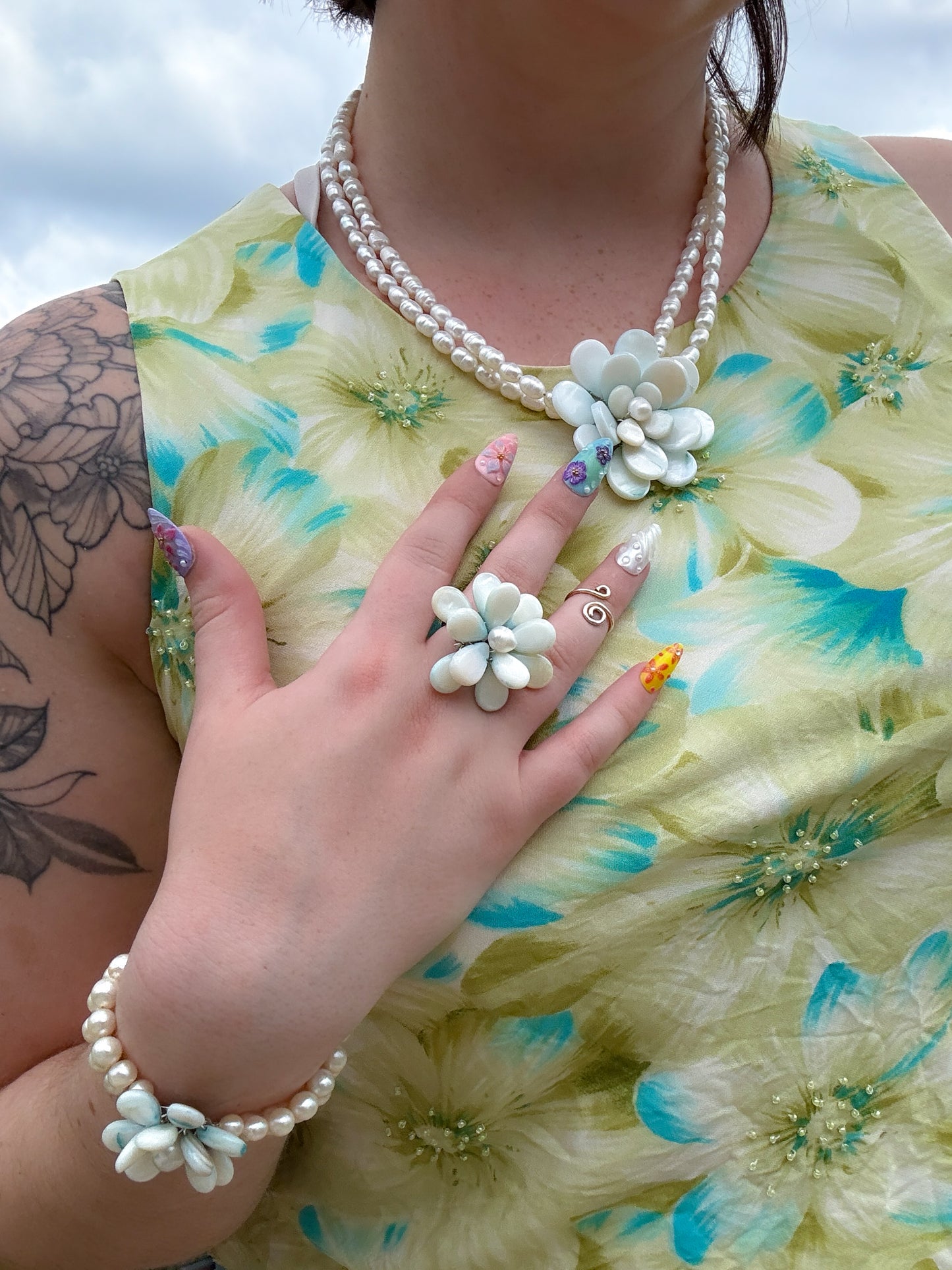 Blue Lotus Necklace