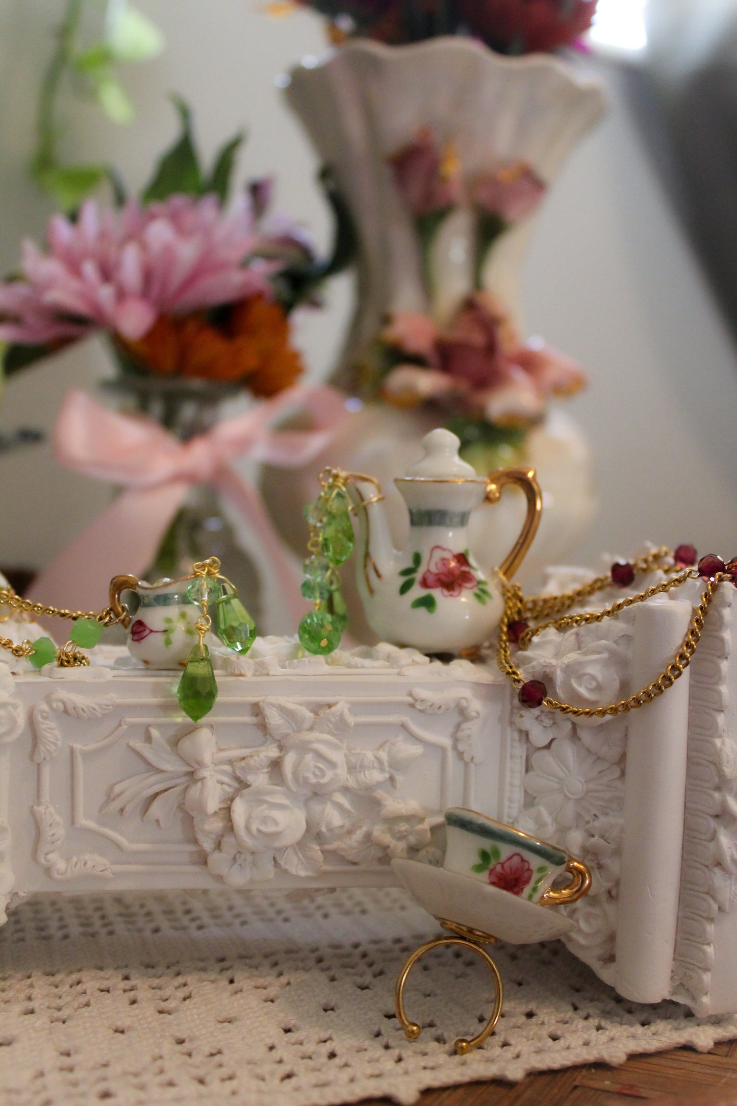 Green Tea Pitcher Necklace