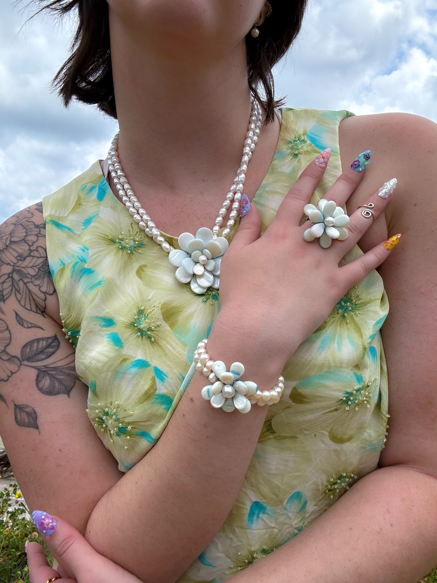 Blue Lotus Necklace