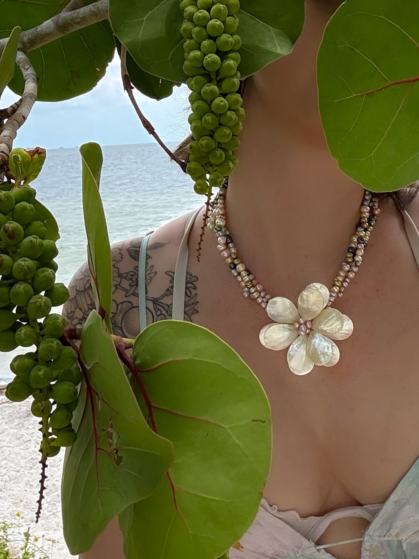 Pearlescent Wildflower Necklace