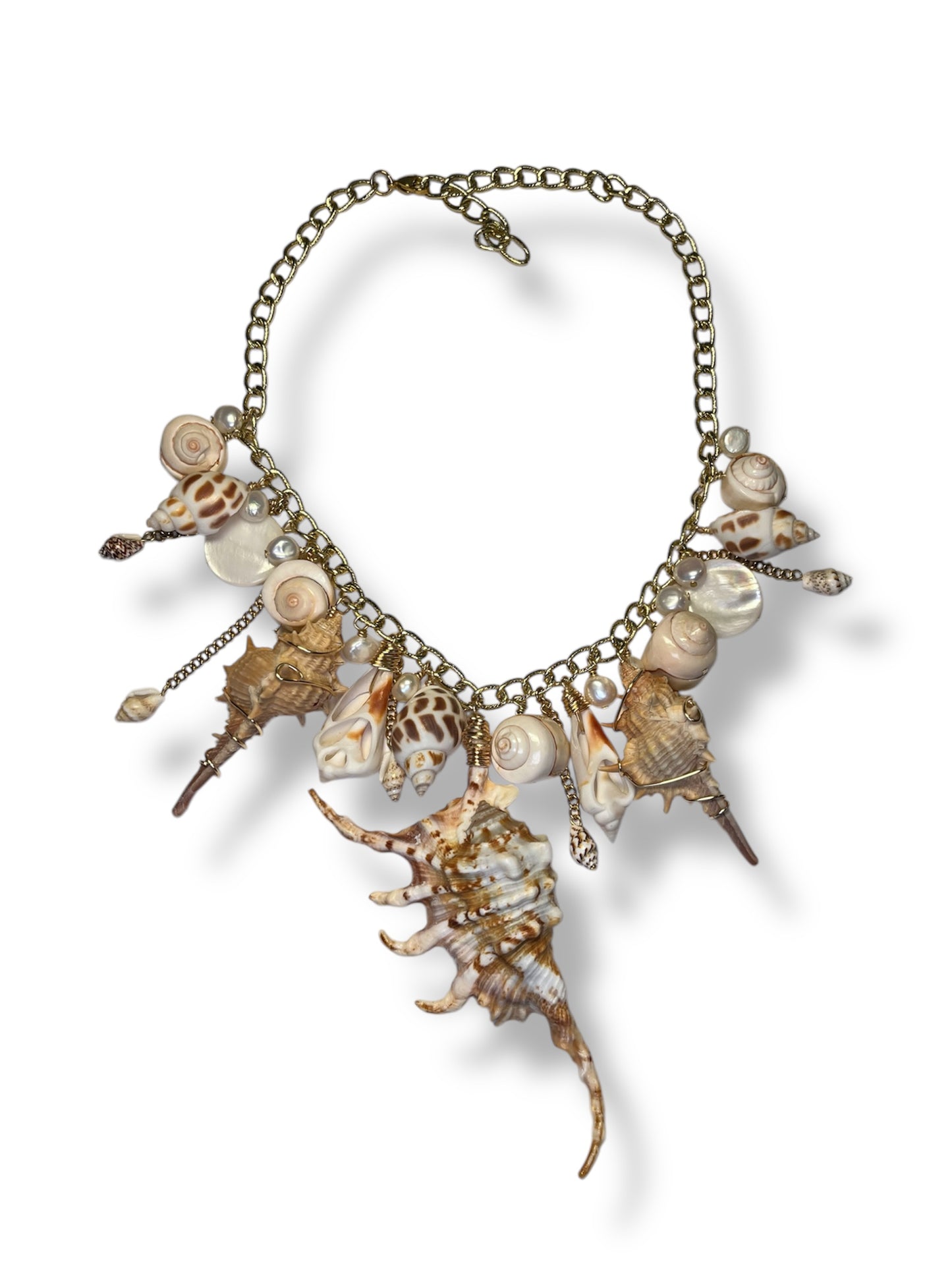Spiked Mermaid Charm Necklace