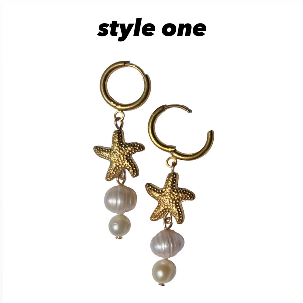 Gold Starfish Dangles