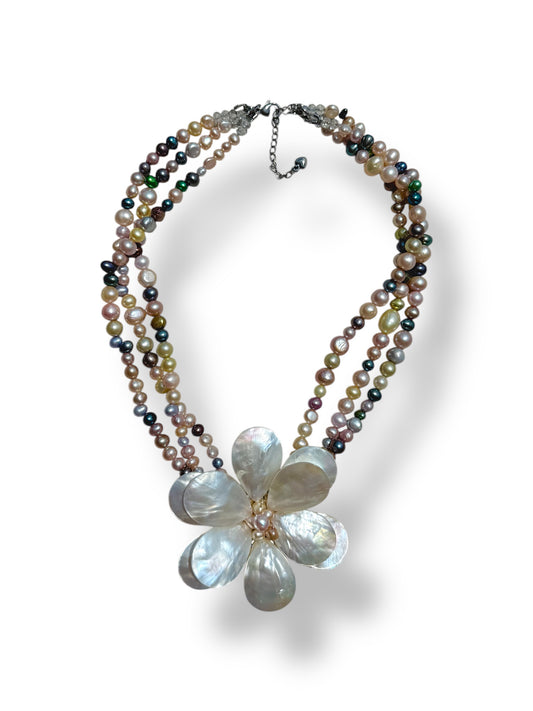 Pearlescent Wildflower Necklace