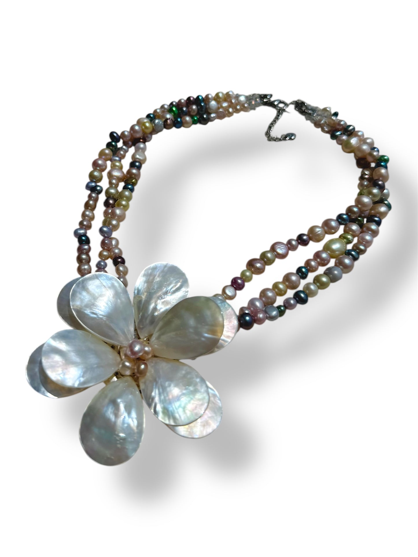 Pearlescent Wildflower Necklace