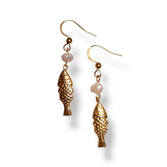 Fishing with Pearls Earrings
