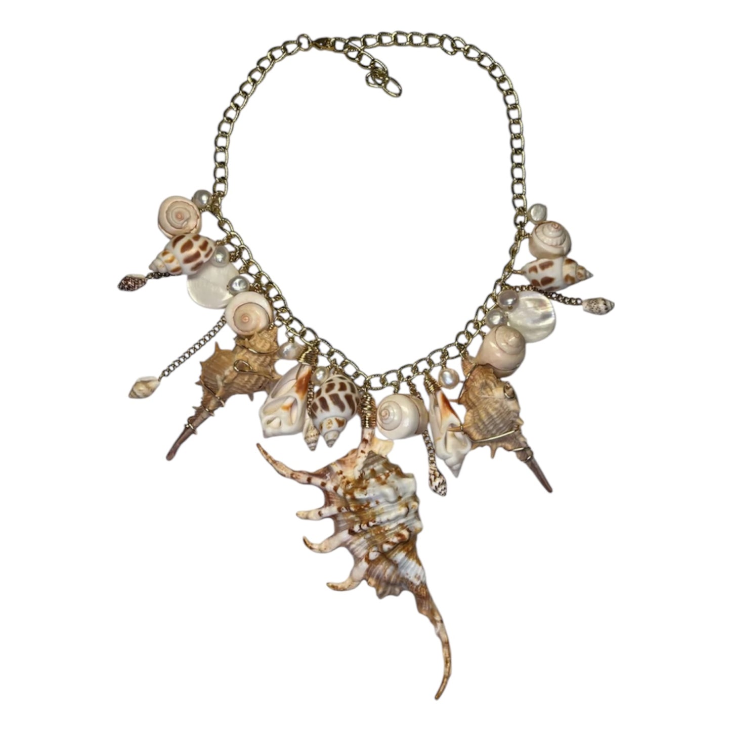 Spiked Mermaid Charm Necklace