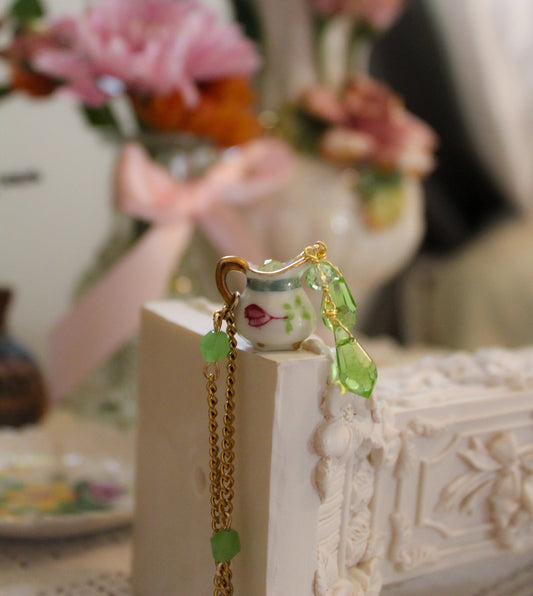 Green Tea Pitcher Necklace