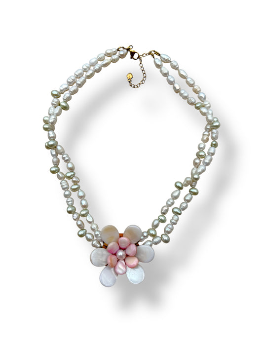 Pink Lily Necklace
