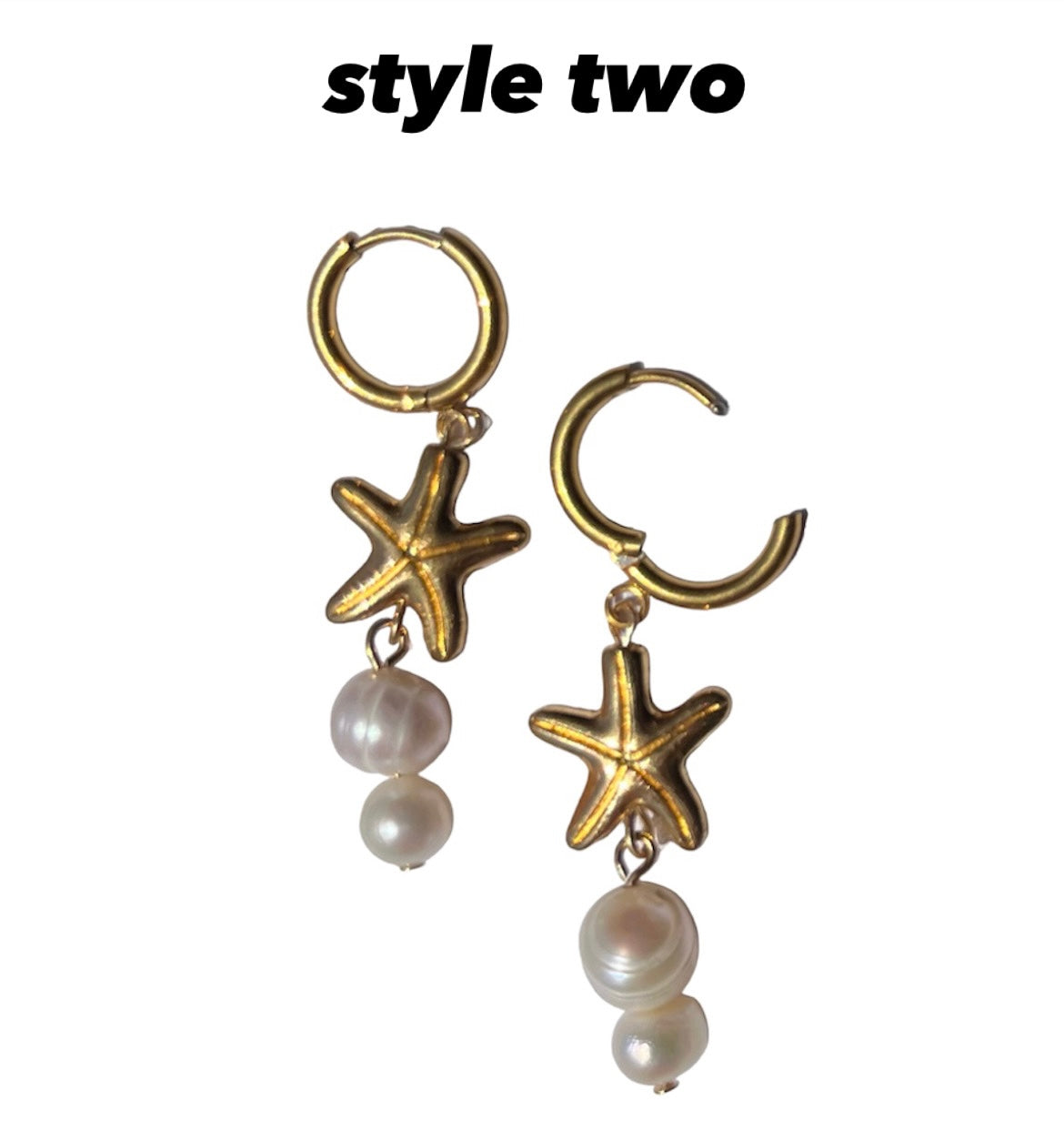 Gold Starfish Dangles