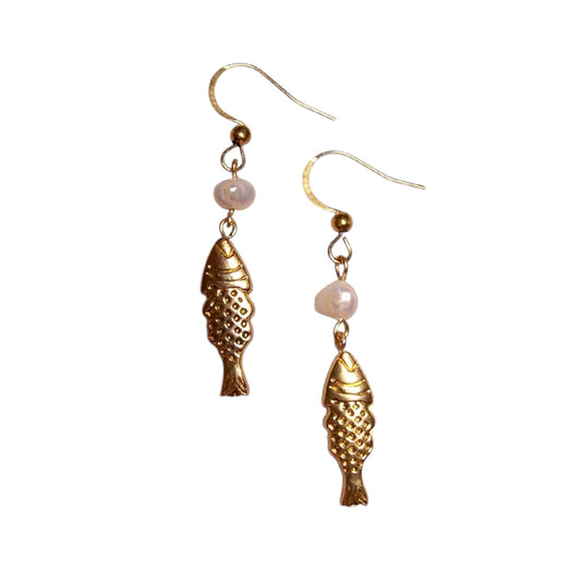 Fishing with Pearls Earrings