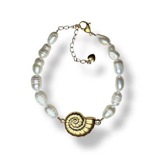 Gold Ammonite Bracelet
