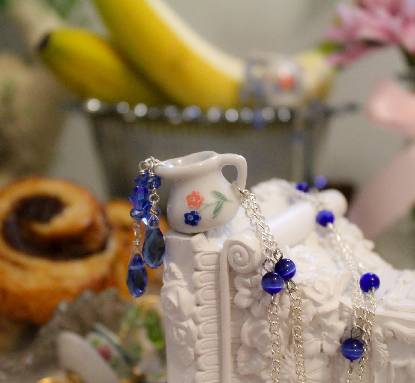 Bess Sweet Cream Pitcher Necklace